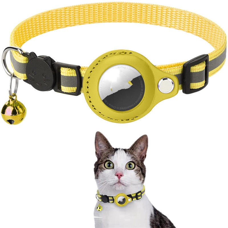 Reflective Nylon Collar W/ Waterproof Holder Case For Pets
