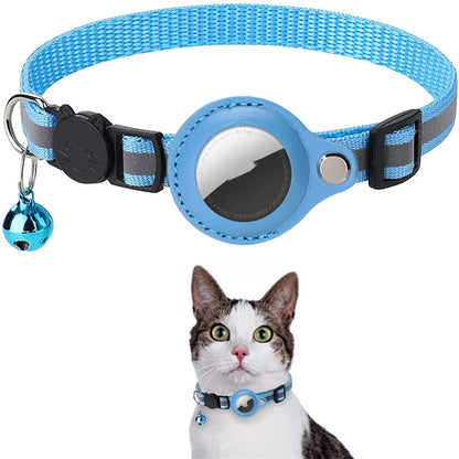 Reflective Nylon Collar W/ Waterproof Holder Case For Pets