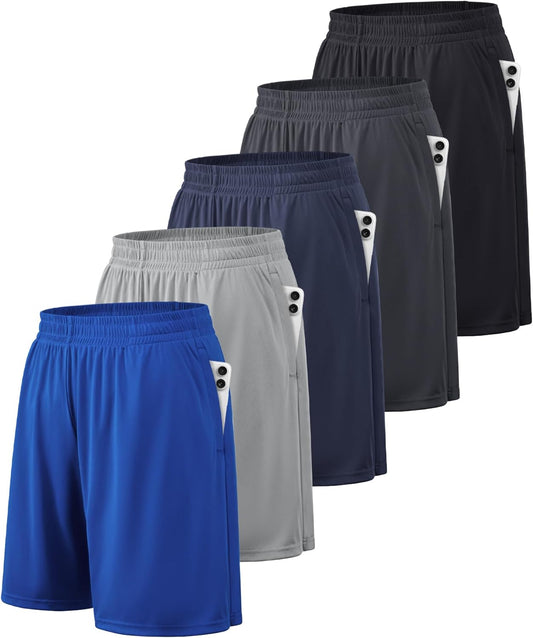 Men Athletic Shorts Set - 5 pcs