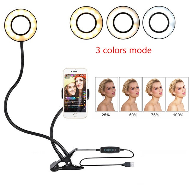 LED Adjustable Makeup Ring Light