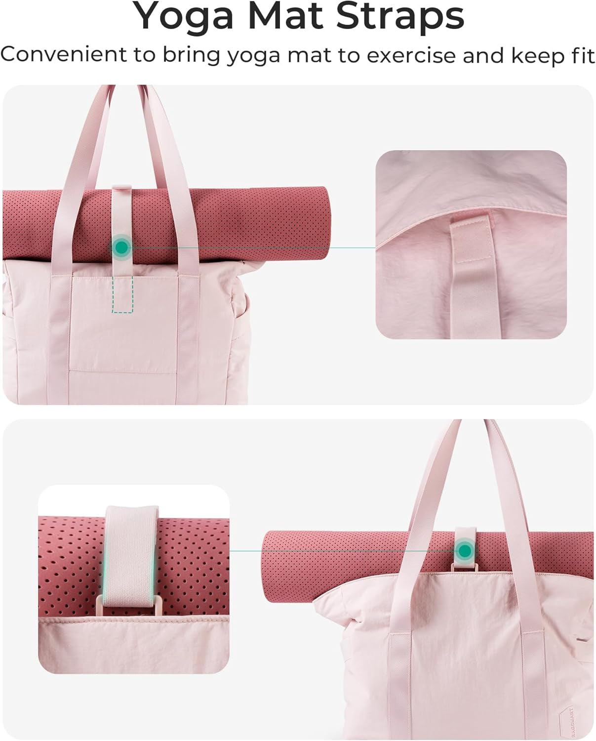 Pink Travel and Workout Tote Bag