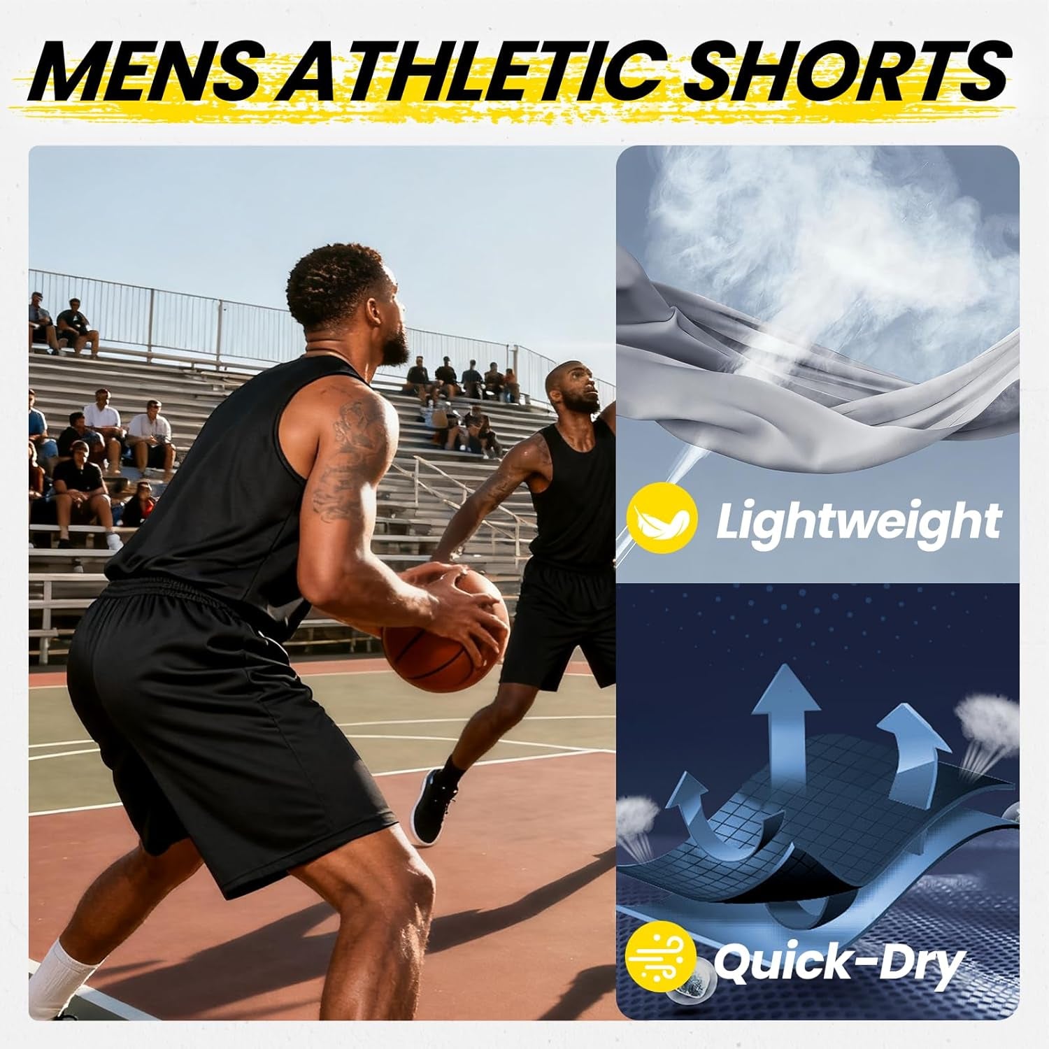 Men Athletic Shorts Set - 5 pcs