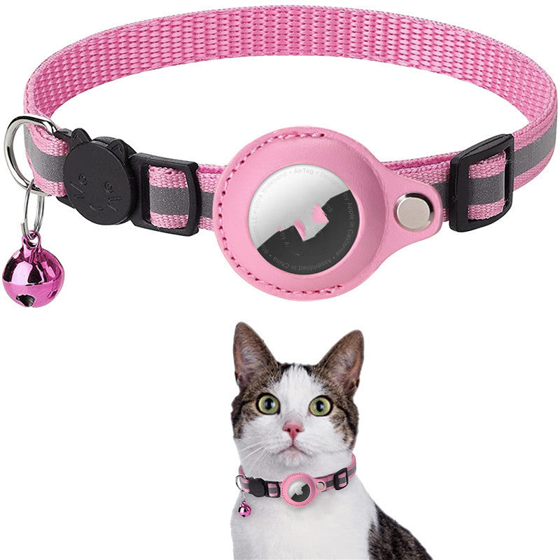 Reflective Nylon Collar W/ Waterproof Holder Case For Pets