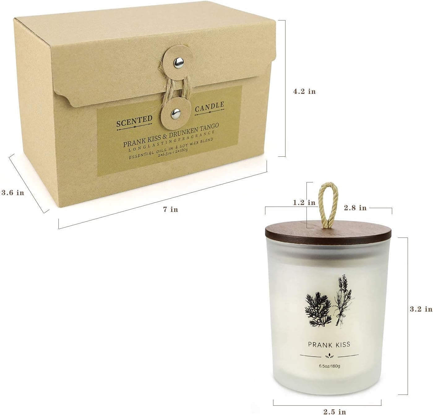 Scented Soy Candles (2 pcs Jar Candles)