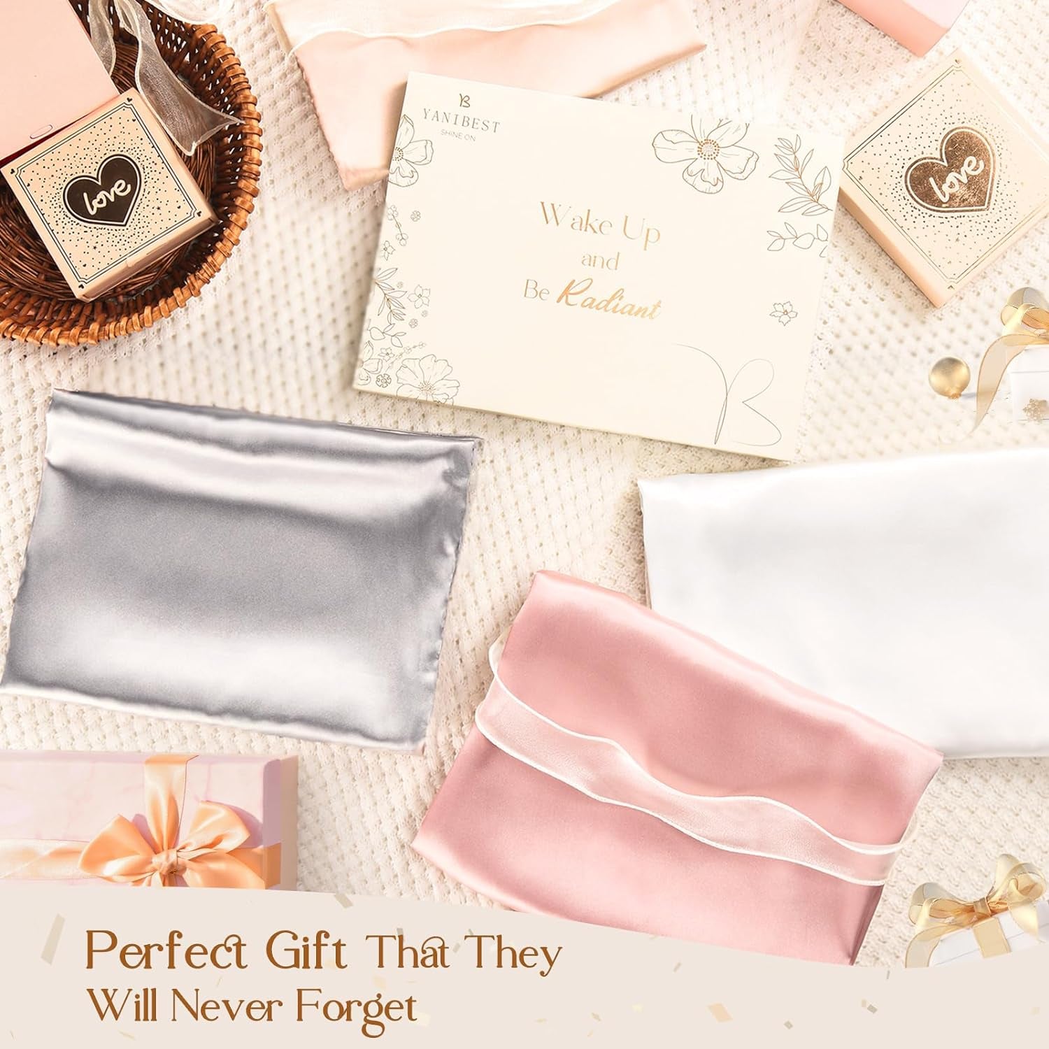 Blue Satin Pillowcase