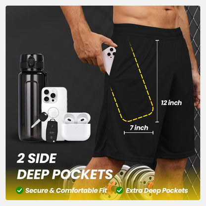 Men Athletic Shorts Set - 5 pcs