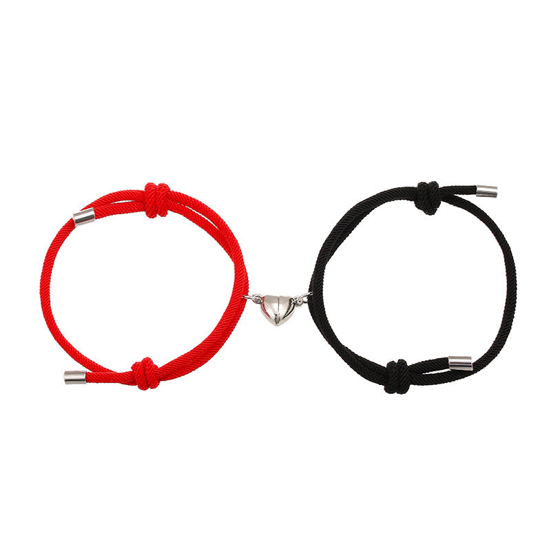 Simple Nylon Love Magnetic Couple Bracelet