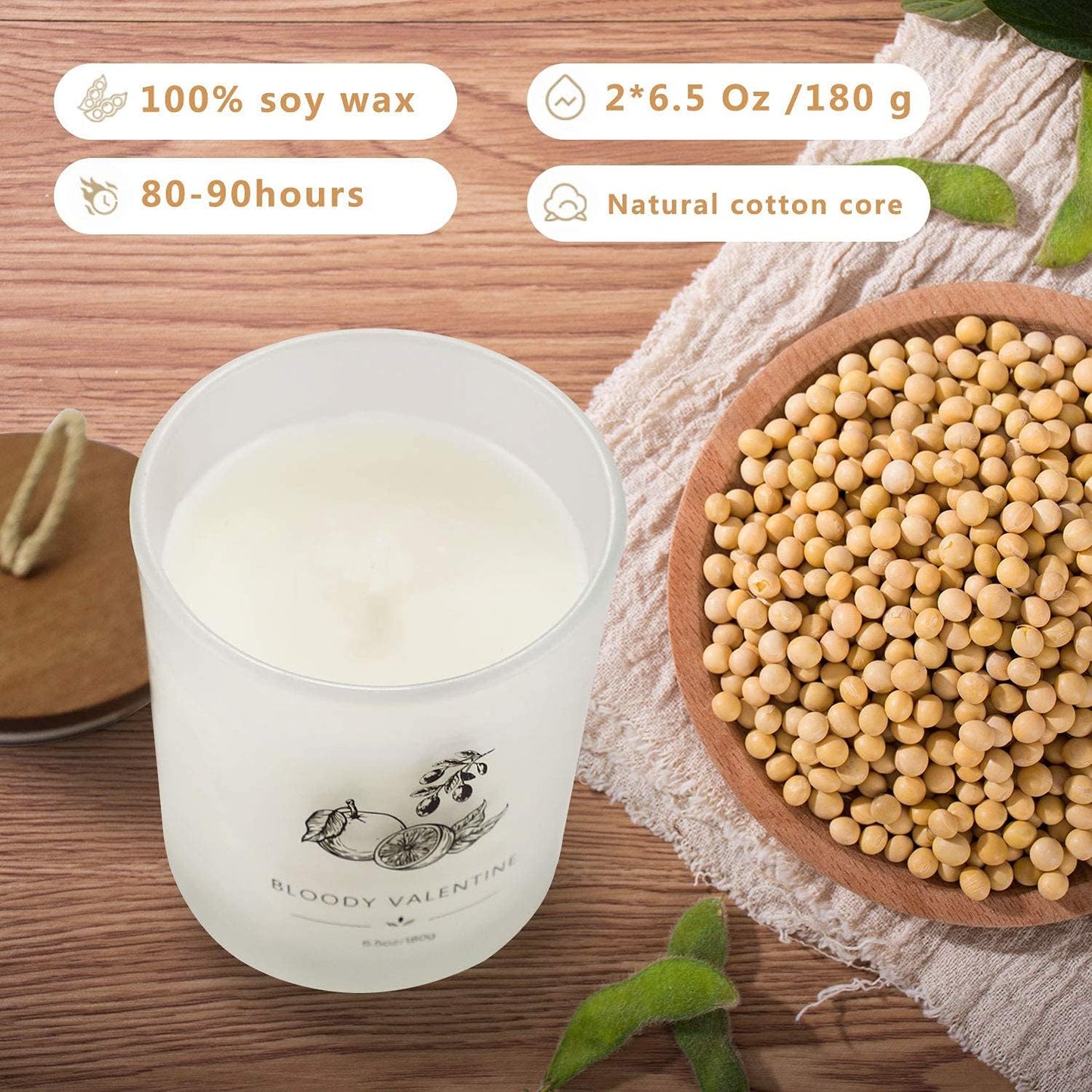 Scented Soy Candles (2 pcs Jar Candles)