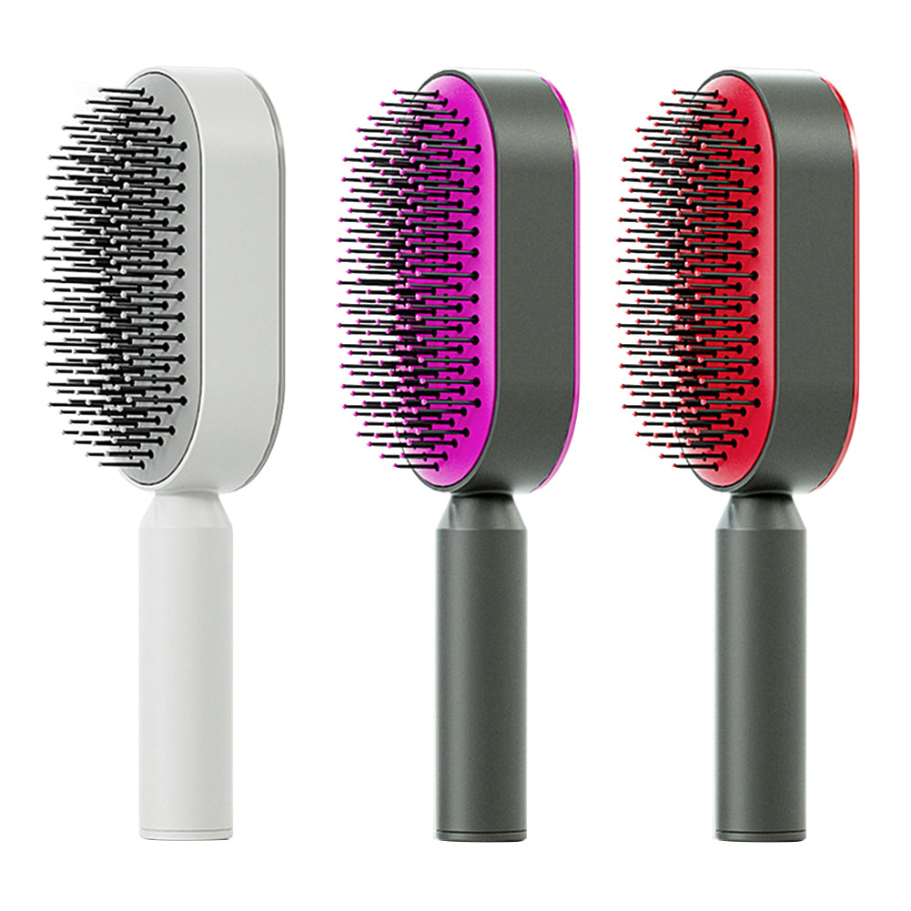 Self Cleaning Massage Scalp Comb Anti-Static Hair Brush