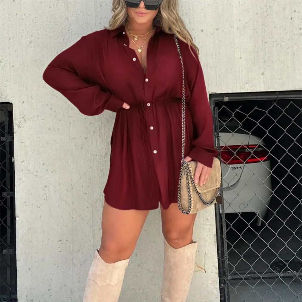 Women's Long Sleeve Jumpsuit Dress