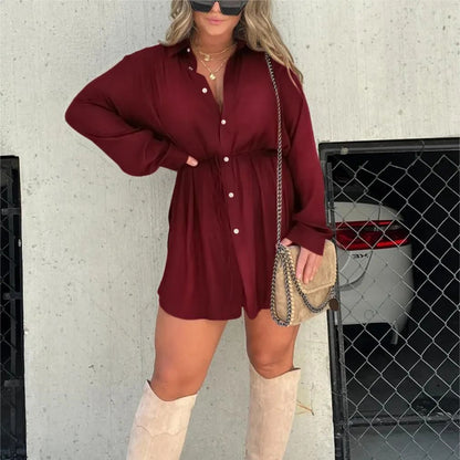 Women's Long Sleeve Jumpsuit Dress