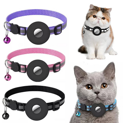 Reflective Nylon Collar W/ Waterproof Holder Case For Pets