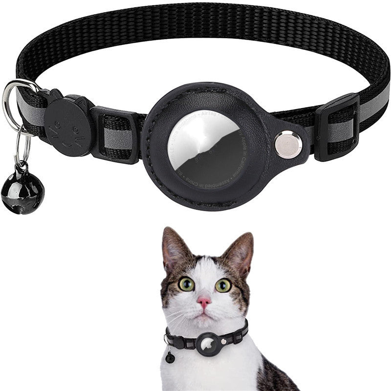 Reflective Nylon Collar W/ Waterproof Holder Case For Pets
