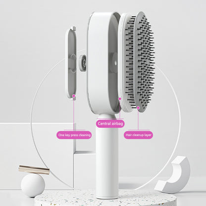 Self Cleaning Massage Scalp Comb Anti-Static Hair Brush