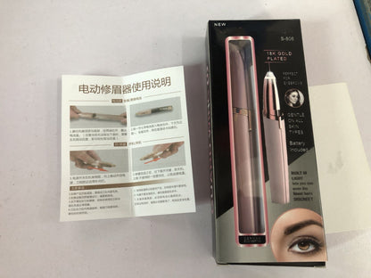 Mini Electric Eyebrow Painless Trimmer with LED Light