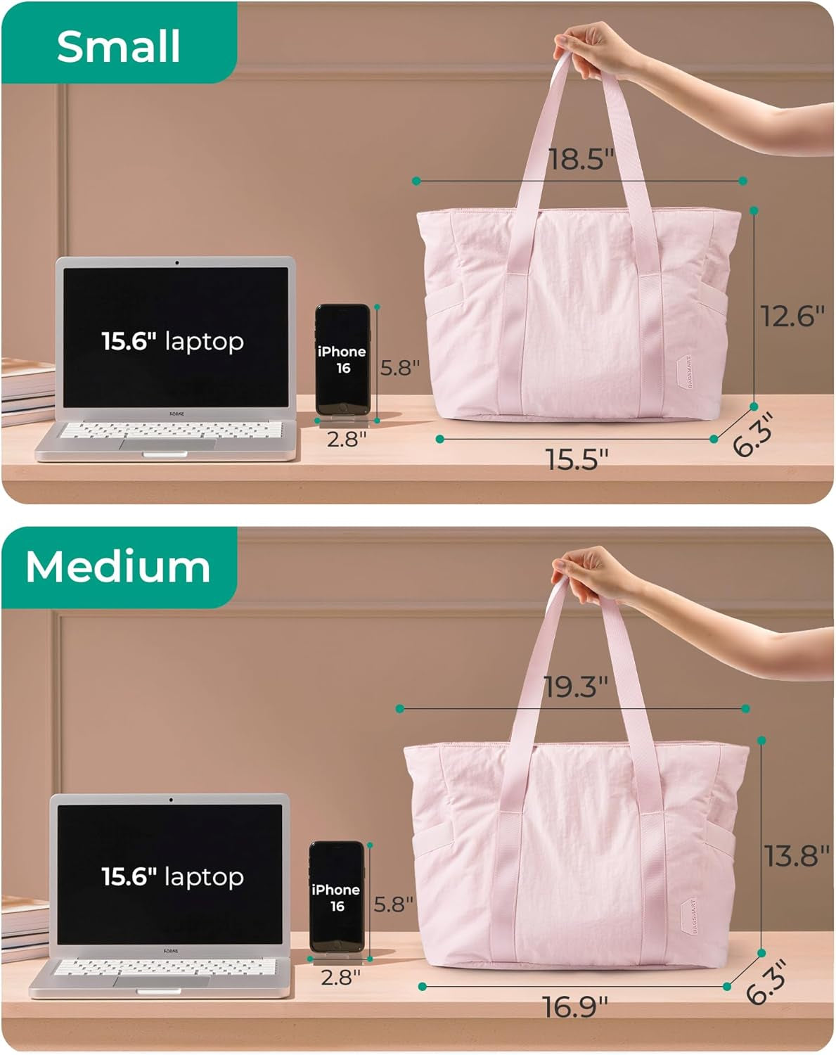 Pink Travel and Workout Tote Bag