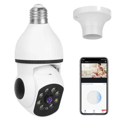 E27 WiFi IP Pan-Tilt Security Surveillance Camera