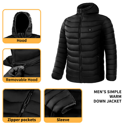 Men Heated Puffer Electric Heating Jacket